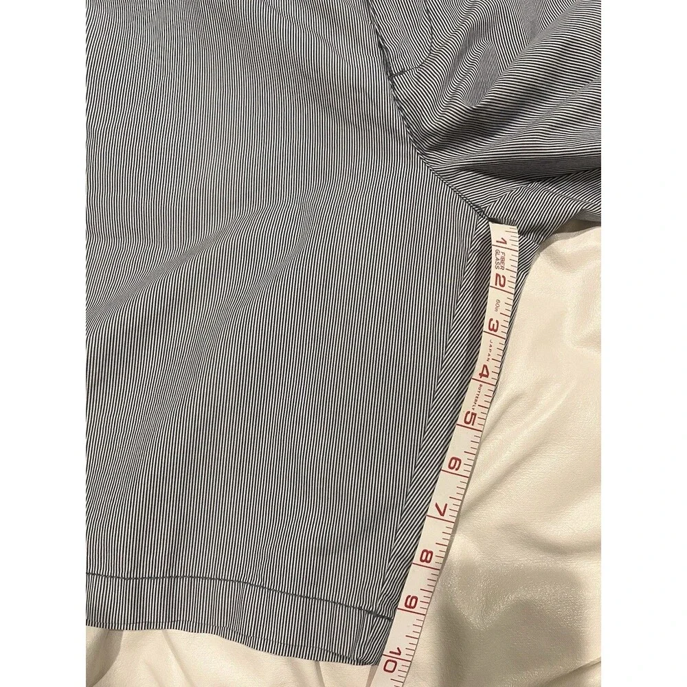 Tommy Bahama 100% Cotton Men’s Flat Front Chino Shorts 38 Blue White Stripe 10”